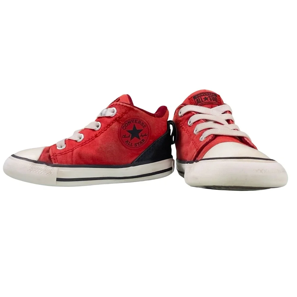 Converse Chuck Taylor All Star Street Mid Infant Size 7 Red Black Shoes 765300F